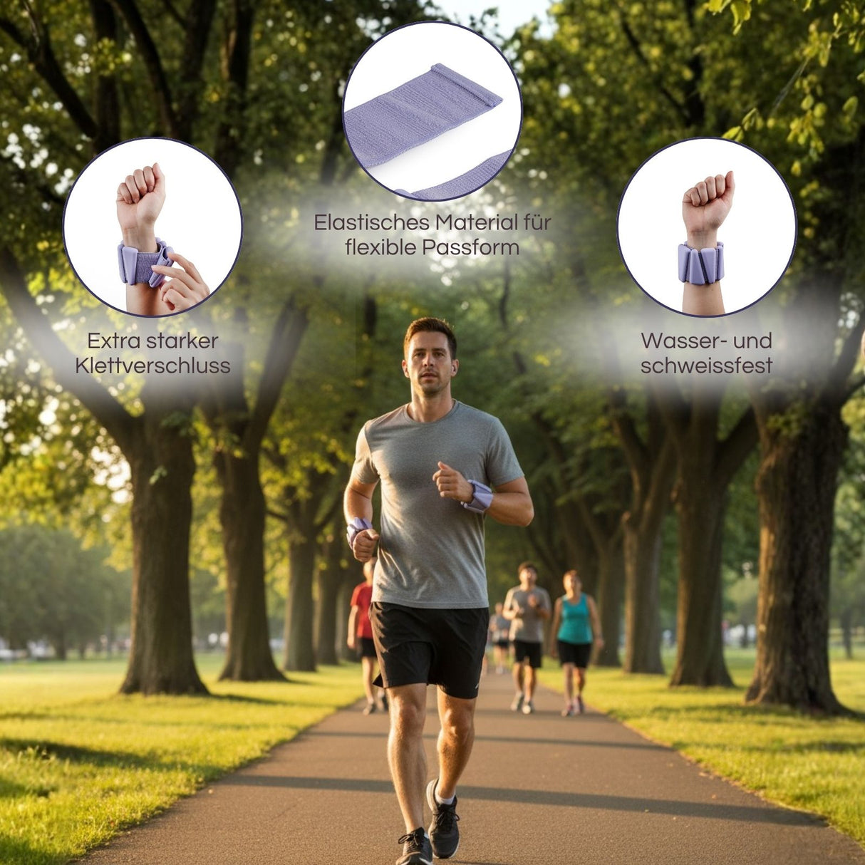 2er-Set Gewichtsmanschetten Handgelenkgewichte Fitnessmanschette