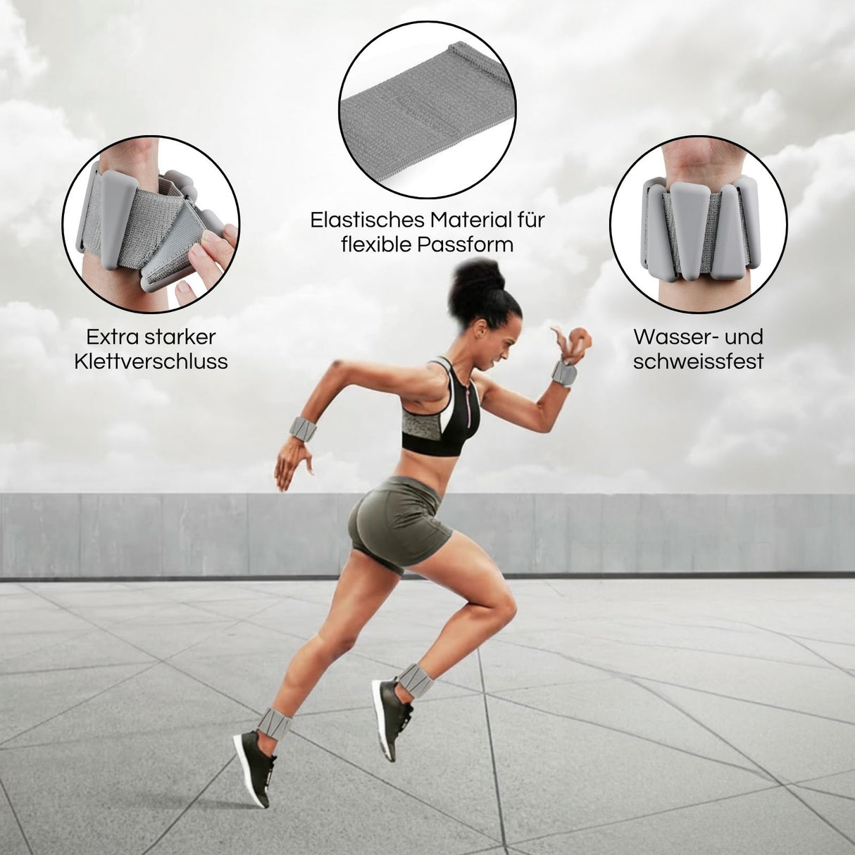2er-Set Gewichtsmanschetten Handgelenkgewichte Fitnessmanschette
