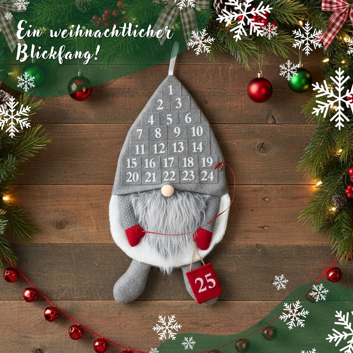 Adventskalender Wichtel Filz-Adventskalender Weihnachtskalender