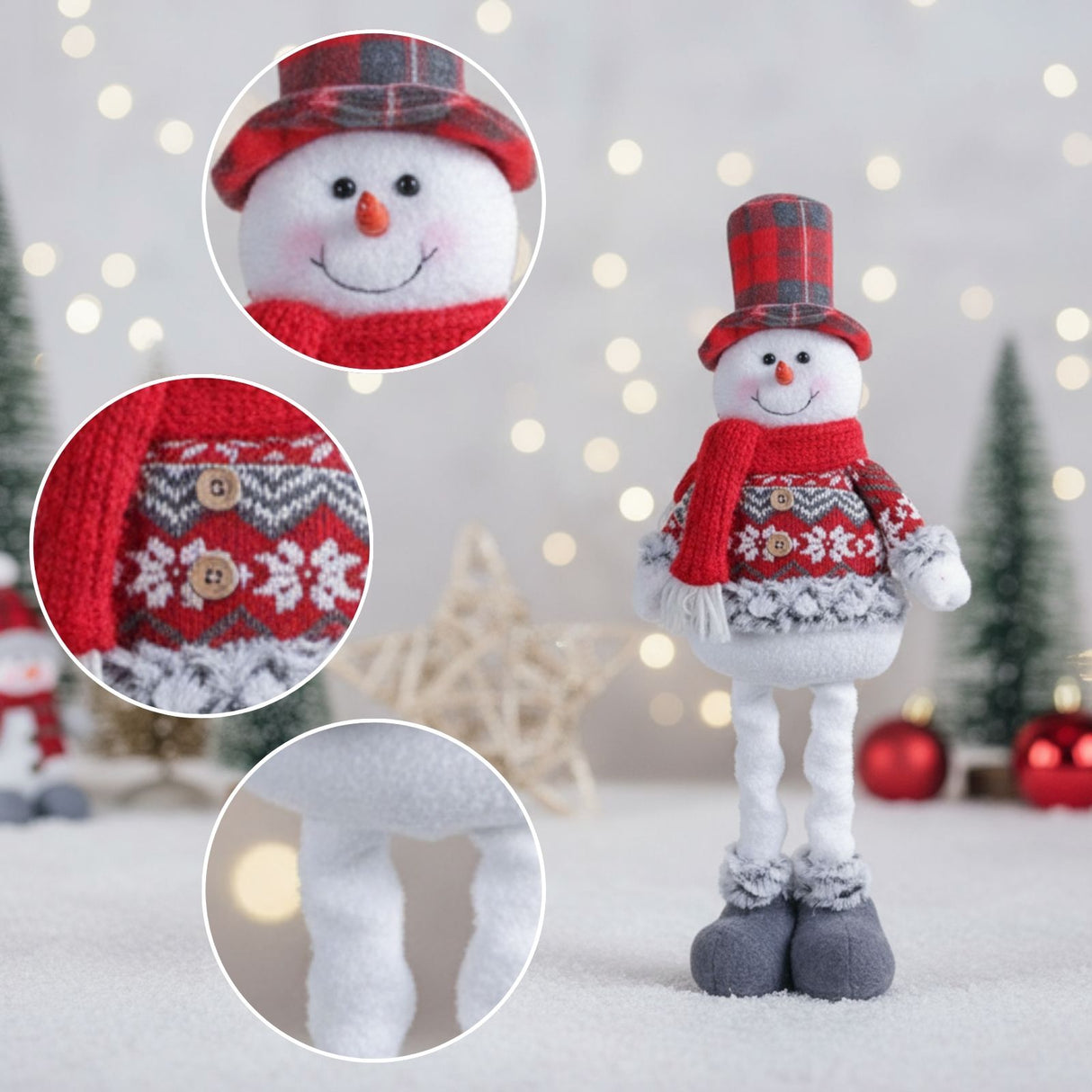 Schneemannfigur Deko-Schneemann Stehfigur Schneemann Dekofigur Winter