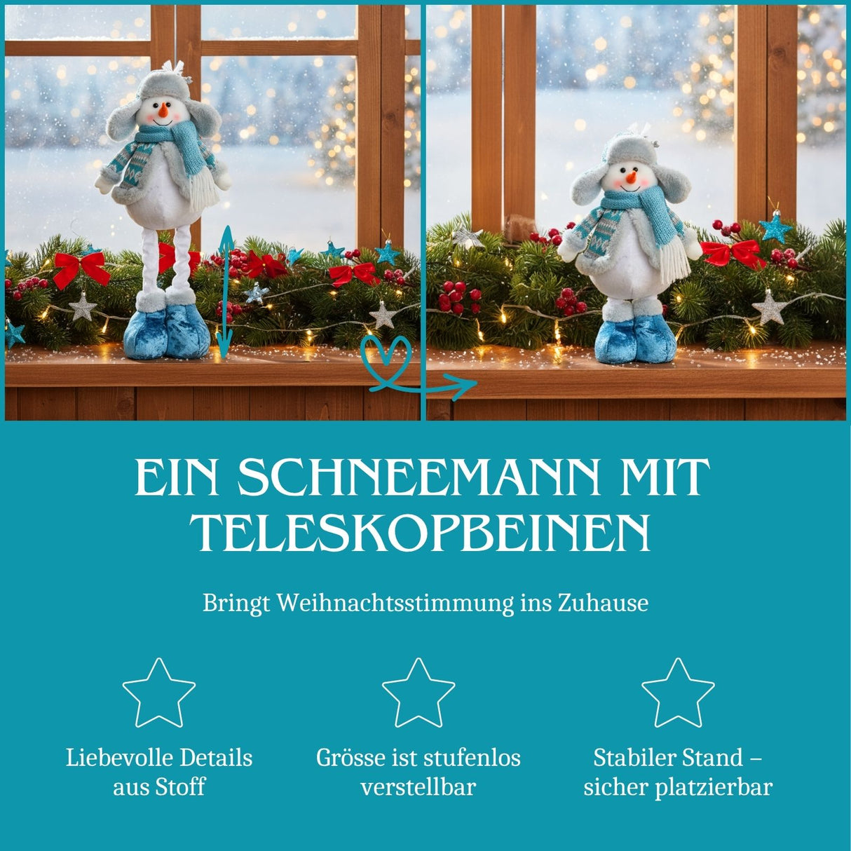Deko-Schneemann Schneemannfigur Stehfigur Schneemann Dekofigur Winter
