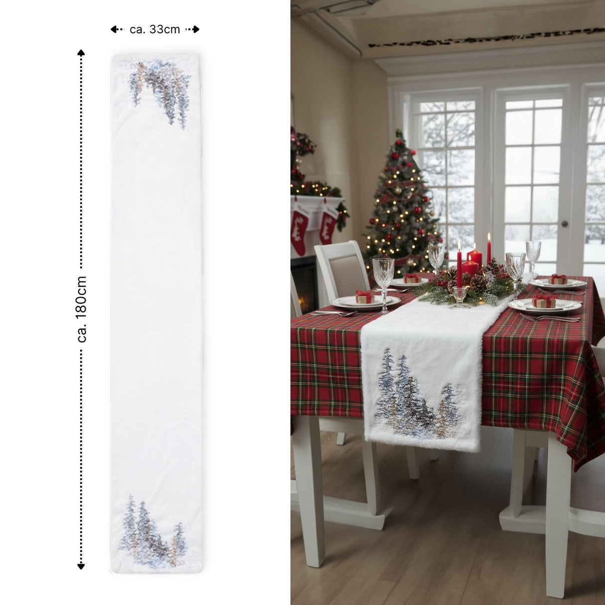 Tischläufer Tischdeko Deko-Läufer Tischdecke Tischband Weihnachtsdeko