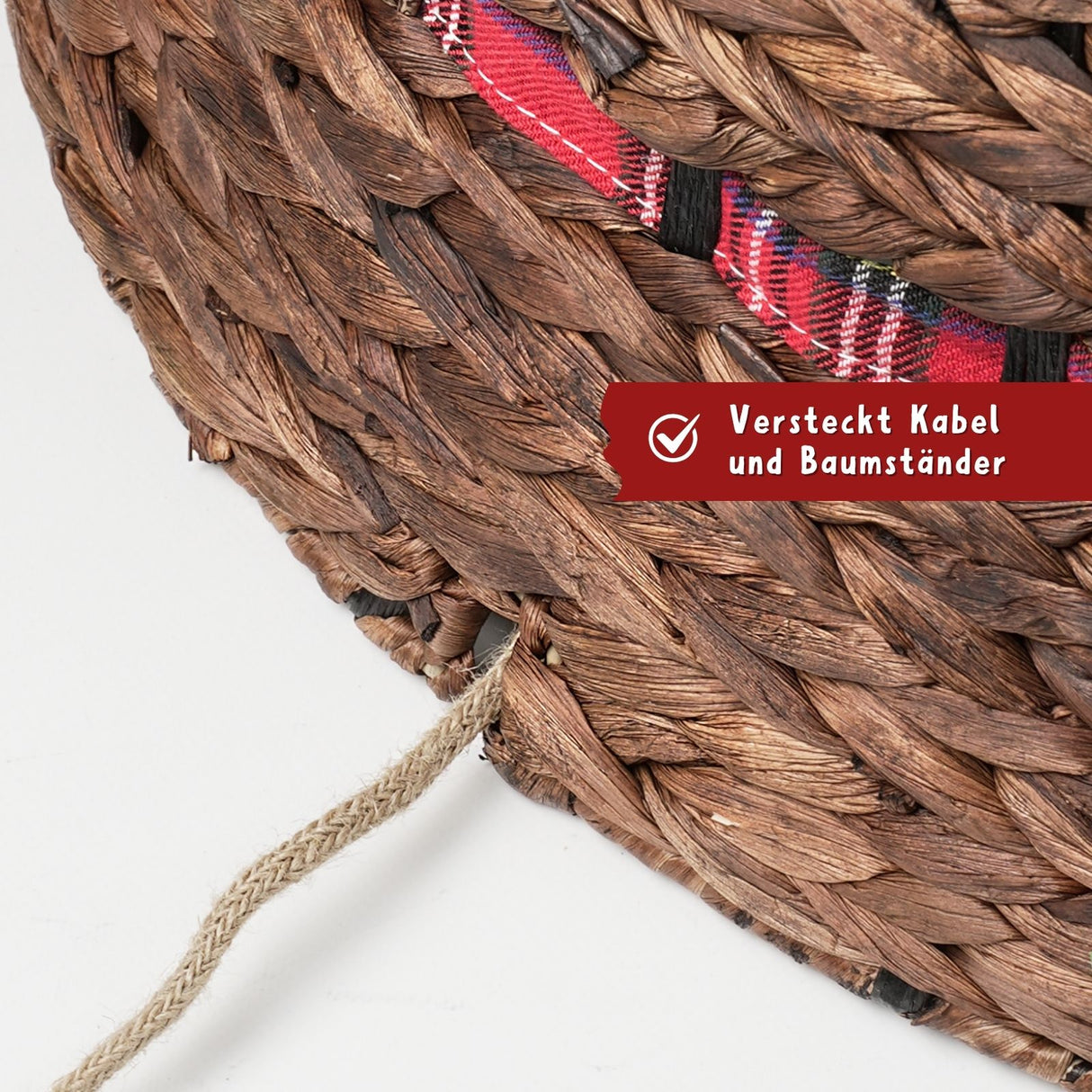 Weihnachtsbaumkorb Tannenbaum-Kragen Christbaum-Rock Flechtkorb