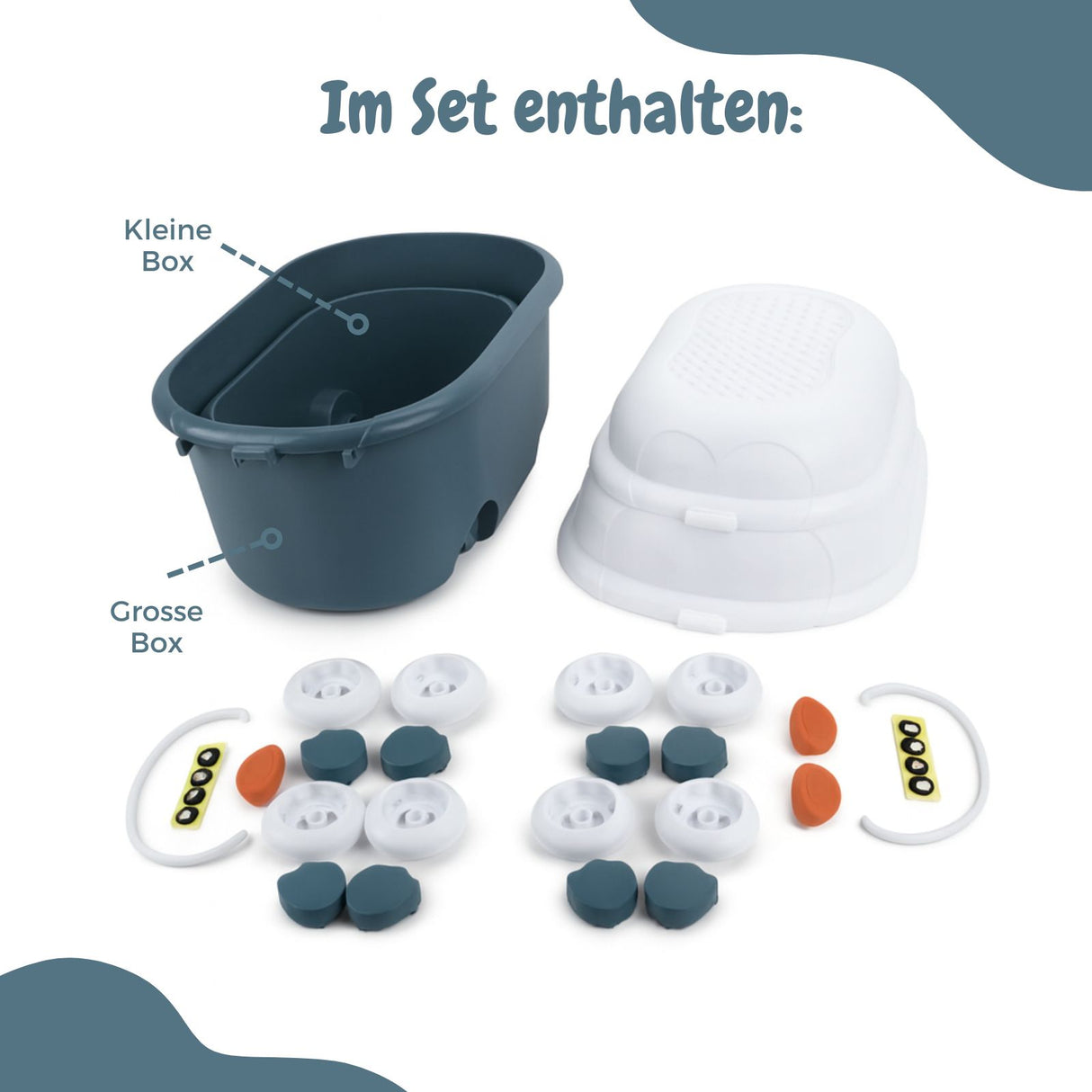 2er-Set Spielzeugkiste Spielzeug-Aufbewahrungsbox Organizer Truhe