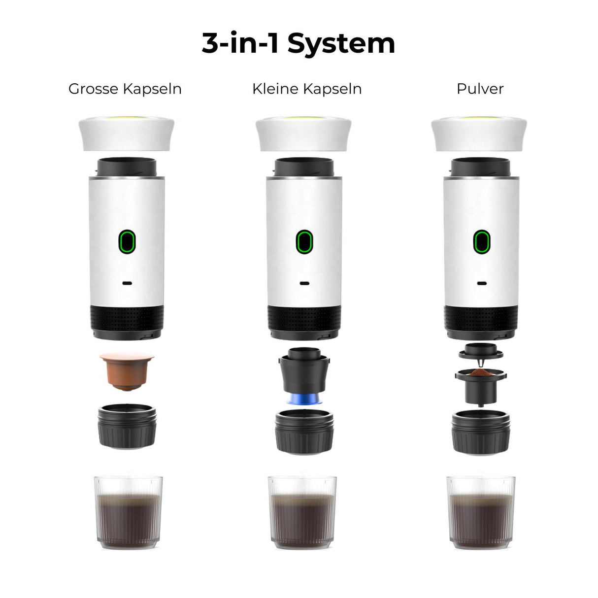 Kaffeemaschine tragbar Reisekaffeemaschine Kaffeeautomat Espressokocher