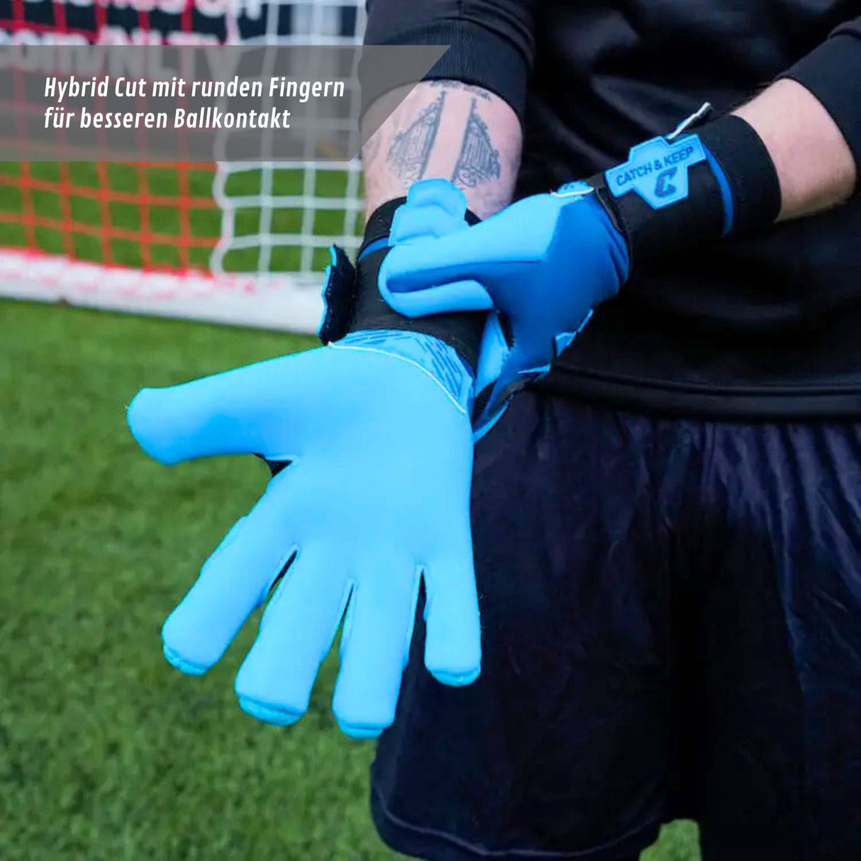 Fussballhandschuhe ViVor Rainy Blue Gr. 9.5 Torwart Goalie Handschuhe