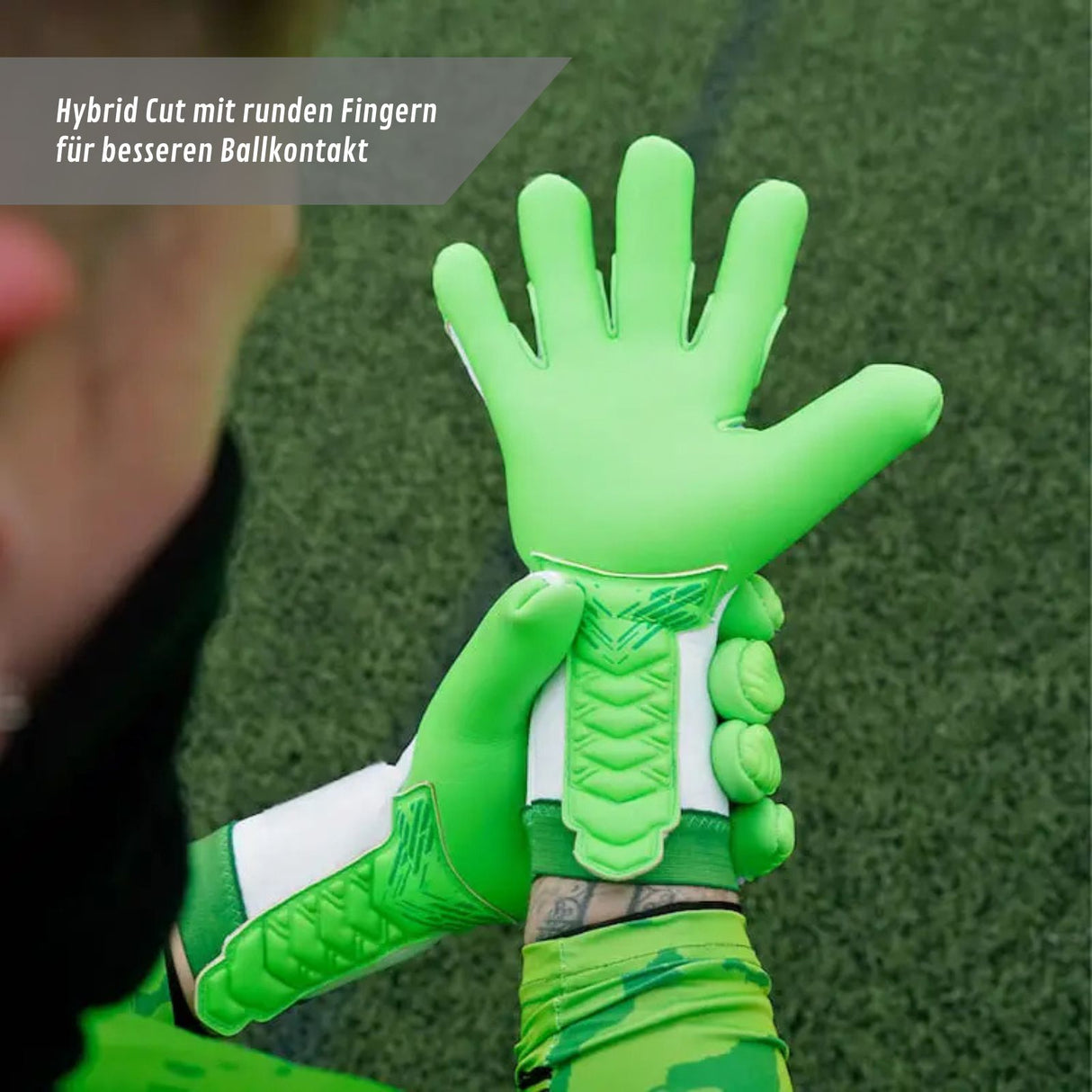 Fussballhandschuhe ViVor Freaky Green Gr. 9.5 Torwart Goalie Handschuhe