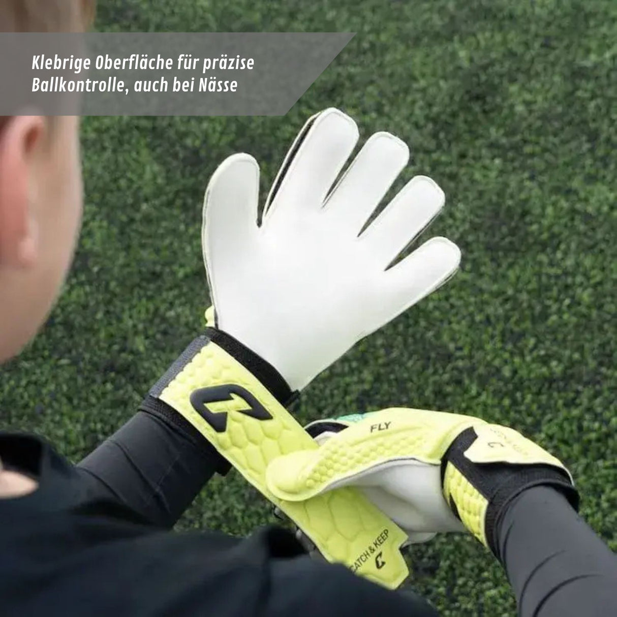 Fussballhandschuhe Fly Kids Green Soul Gr. 6 Torwart Goalie Handschuhe