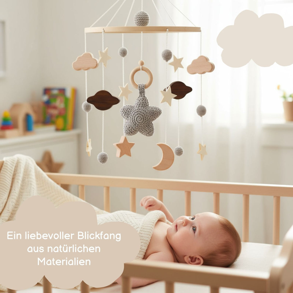 Babymobile Stern Hängemobile Mobile Babyspielzeug Schlafmobile