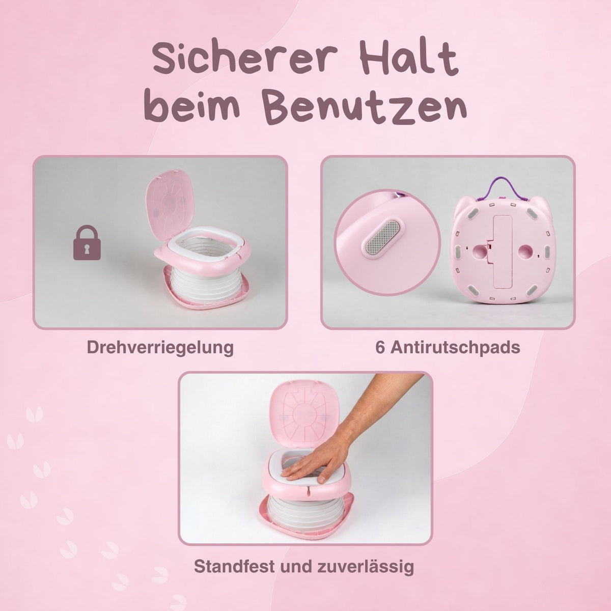 Tragbare Kindertoilette Säuli Toilette Toilettentrainer Reise-Töpfchen
