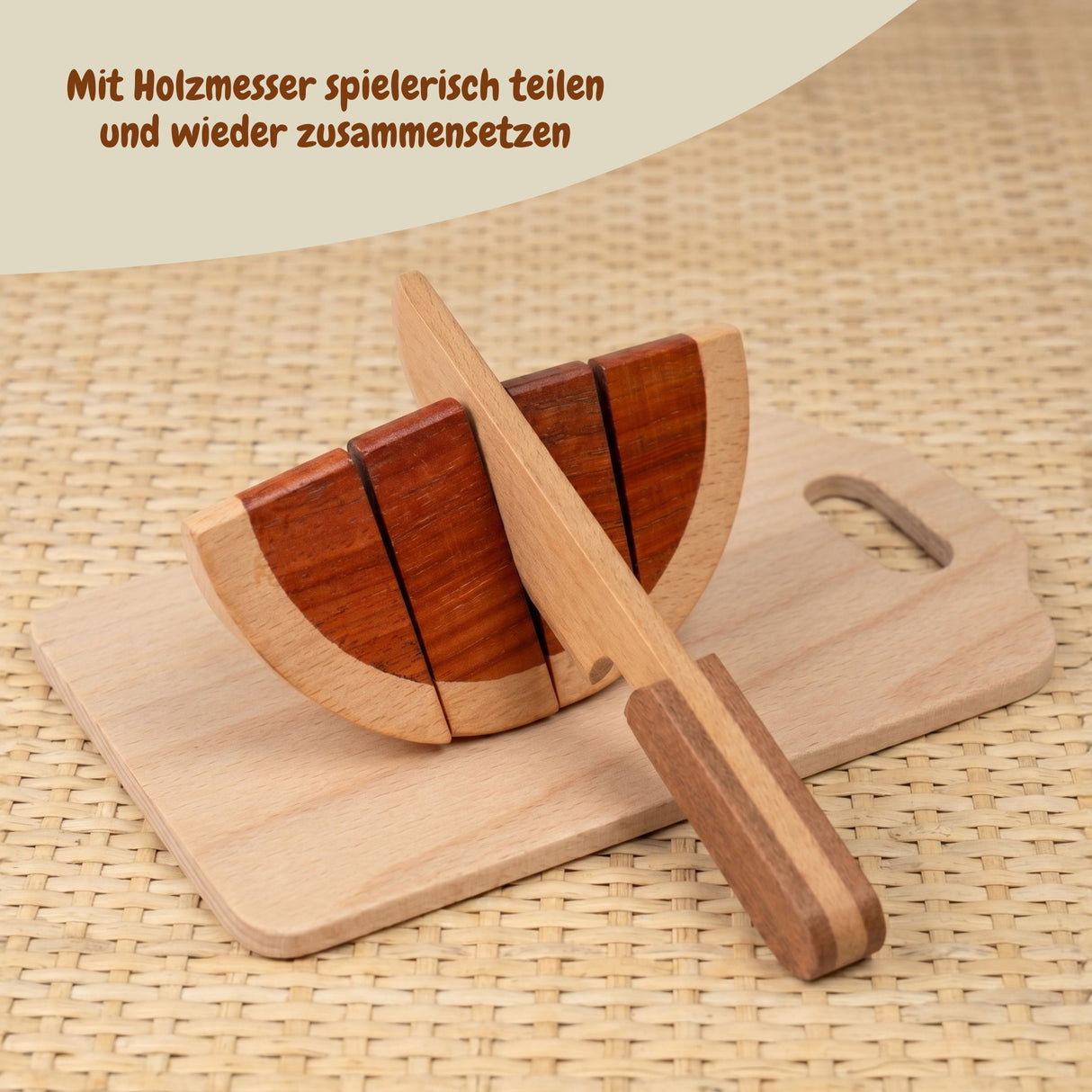 30-tlg. Holz-Lebensmittel-Set Schneide-Lebensmittel Kinder-Küchenset
