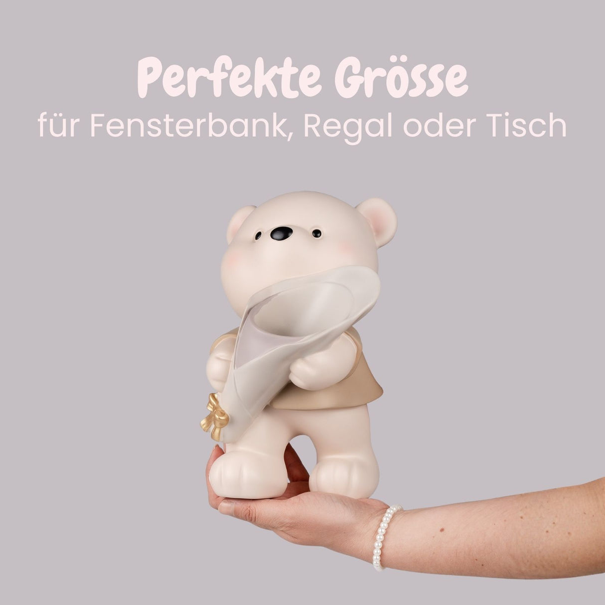 Stehender Bär-Vase Dekoration Blumenarrangement Wohnaccessoire