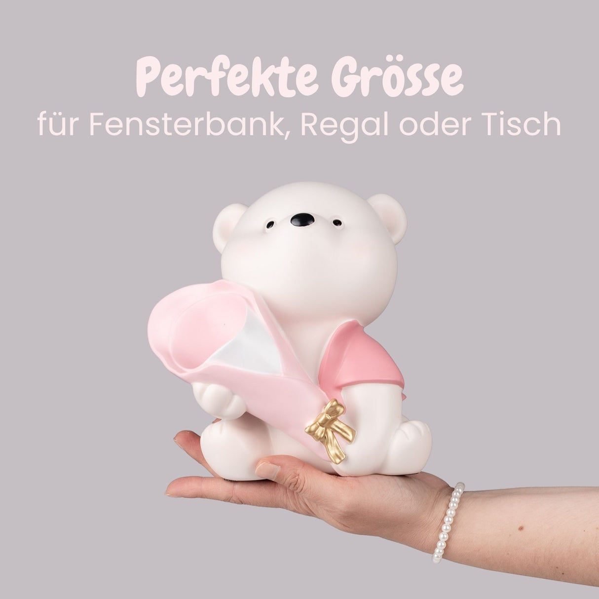 Sitzender Bär-Vase Dekoration Blumenarrangement Wohnaccessoire