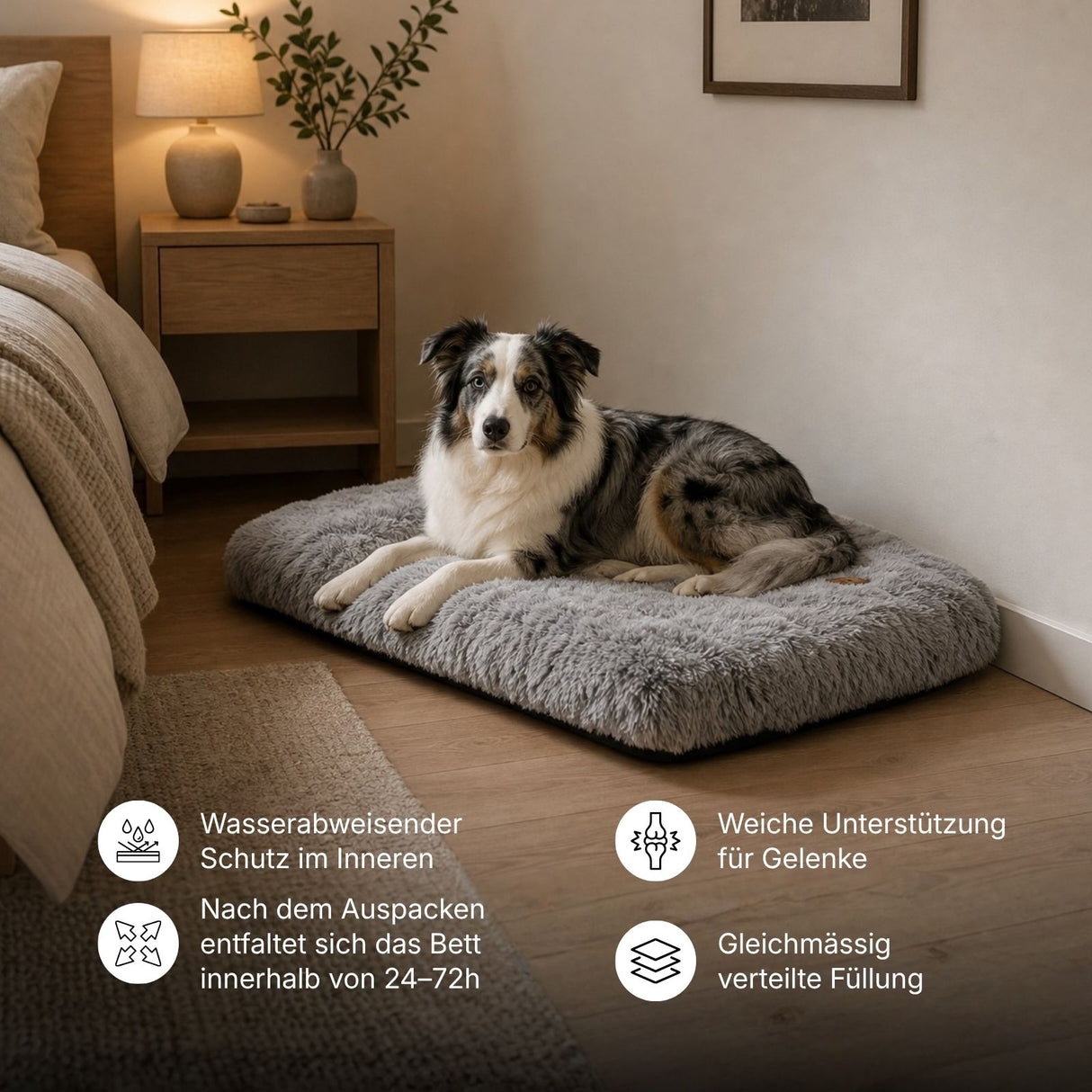 Hundebett Grösse XL Kuschelbett Hundekissen Schlafplatz Haustierbett