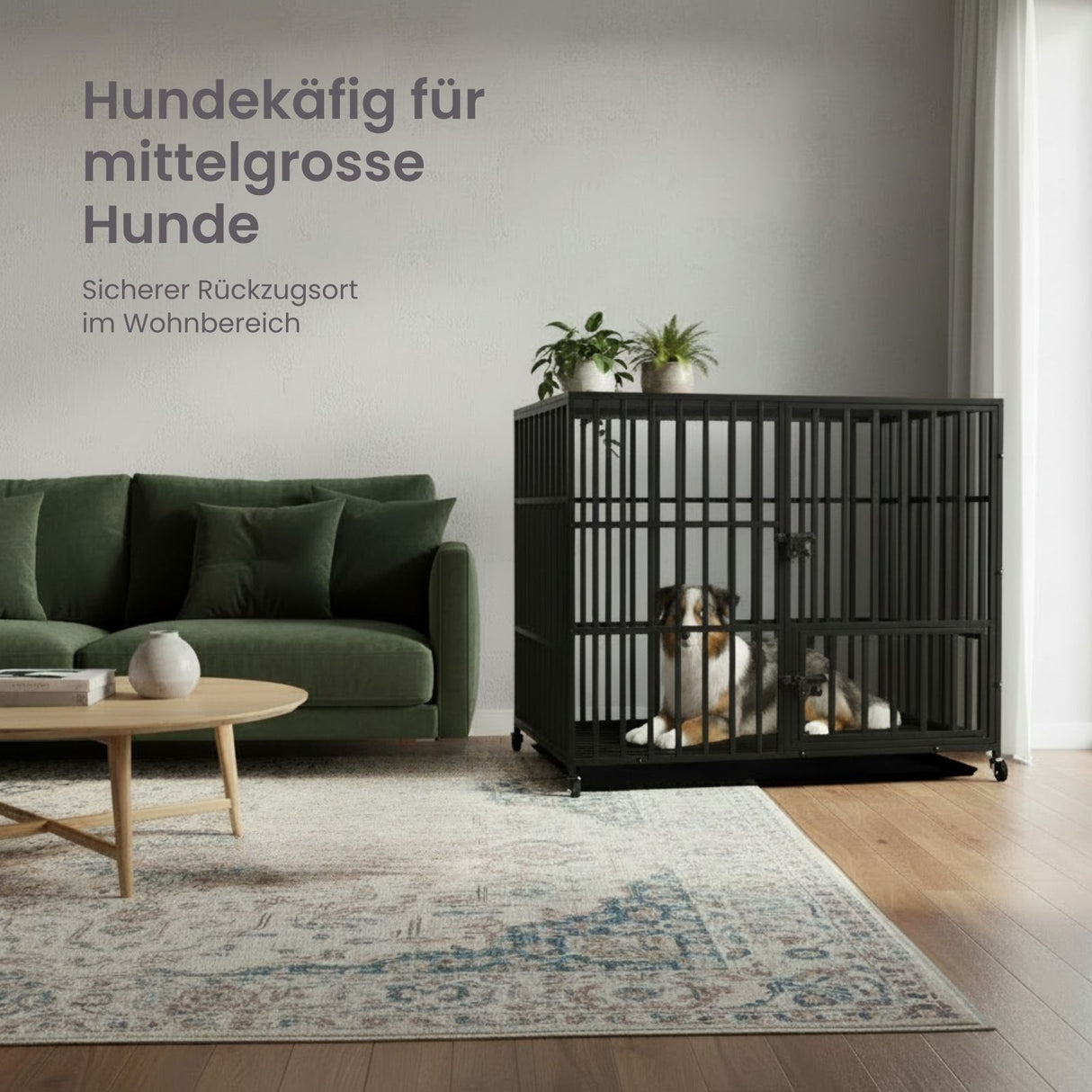 Hundekäfig Grösse L Hundebox Haustierkäfig Indoor-Käfig Metallkäfig