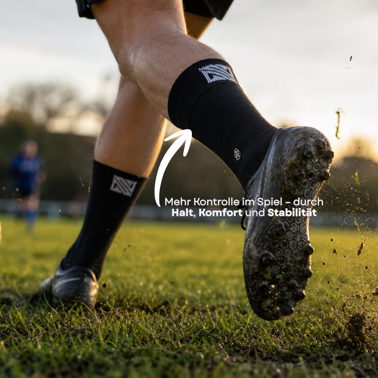 Fussballsocken Gr. 31-35 Sportstrümpfe GripSoxx NX Schwarz