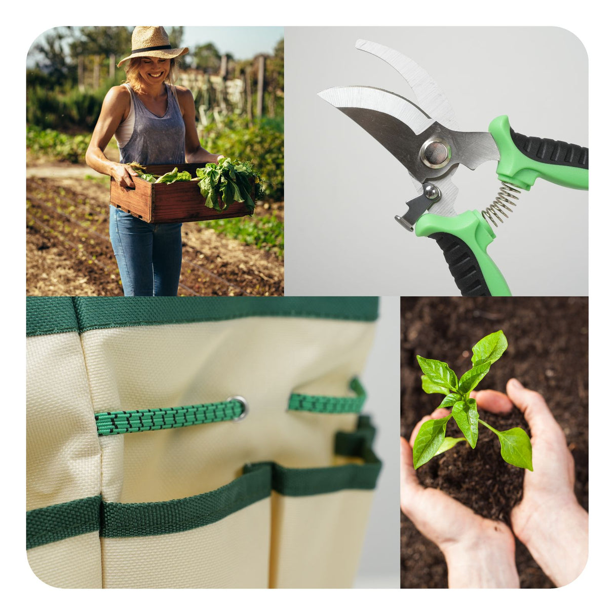 Gartenwerkzeug-Set 9-teilig mit Tasche Gartengeräte Gartenpflege