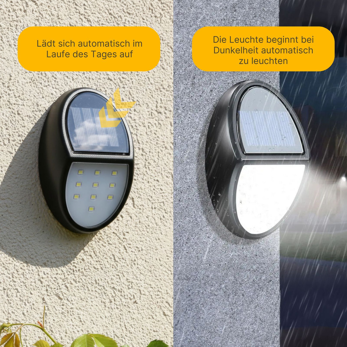 LED Solar Fassadenbeleuchtung Gartenleuchte Aussenlicht Wandleuchte