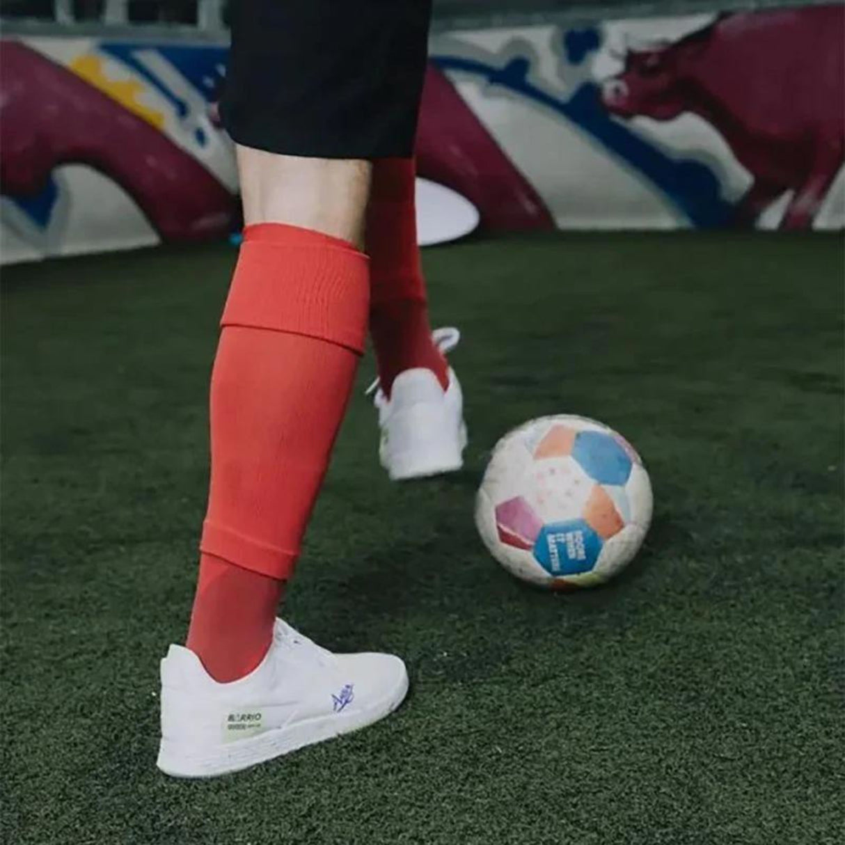 Fussballstulpen und Socken Grösse 36-41 Rot Set Tubxx und GripSoxx