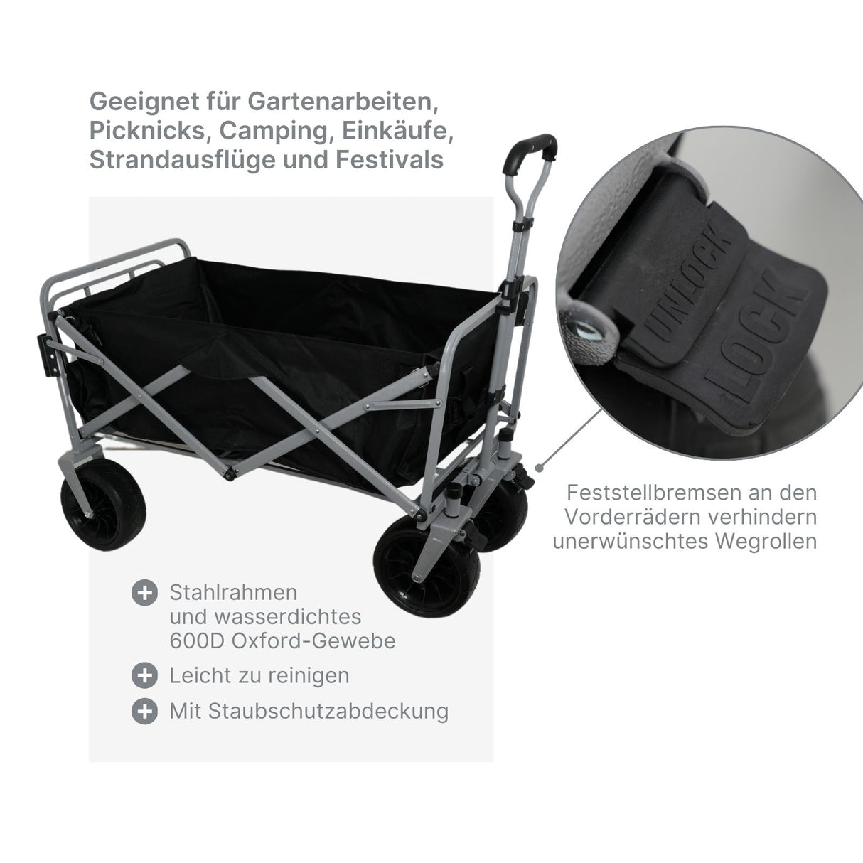 Bollerwagen Leiterwagen Gartenwagen Handpritschenwagen Traglast 150kg