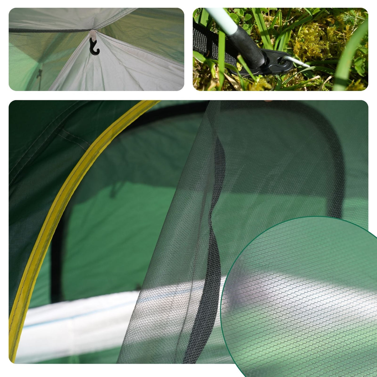 Campingzelt für 3-4 Personen Quick-Up-Zelt Automatikzelt Festivalzelt