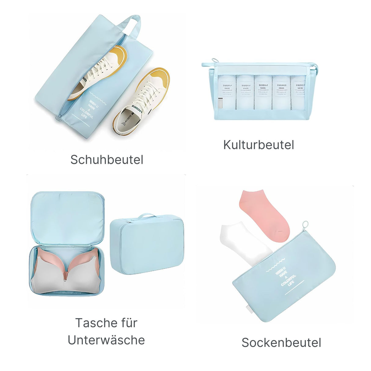 Reisebeutel Koffer-Organizer Packsack Aufbewahrungsbeutel Set