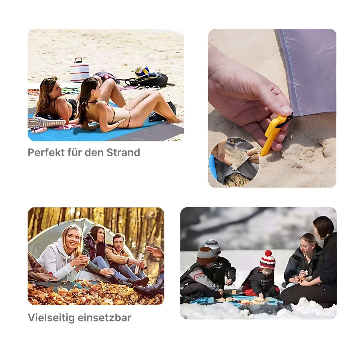 Strandtuch Sandfreie Stranddecke Strandmatte Picknickdecke Liegetuch