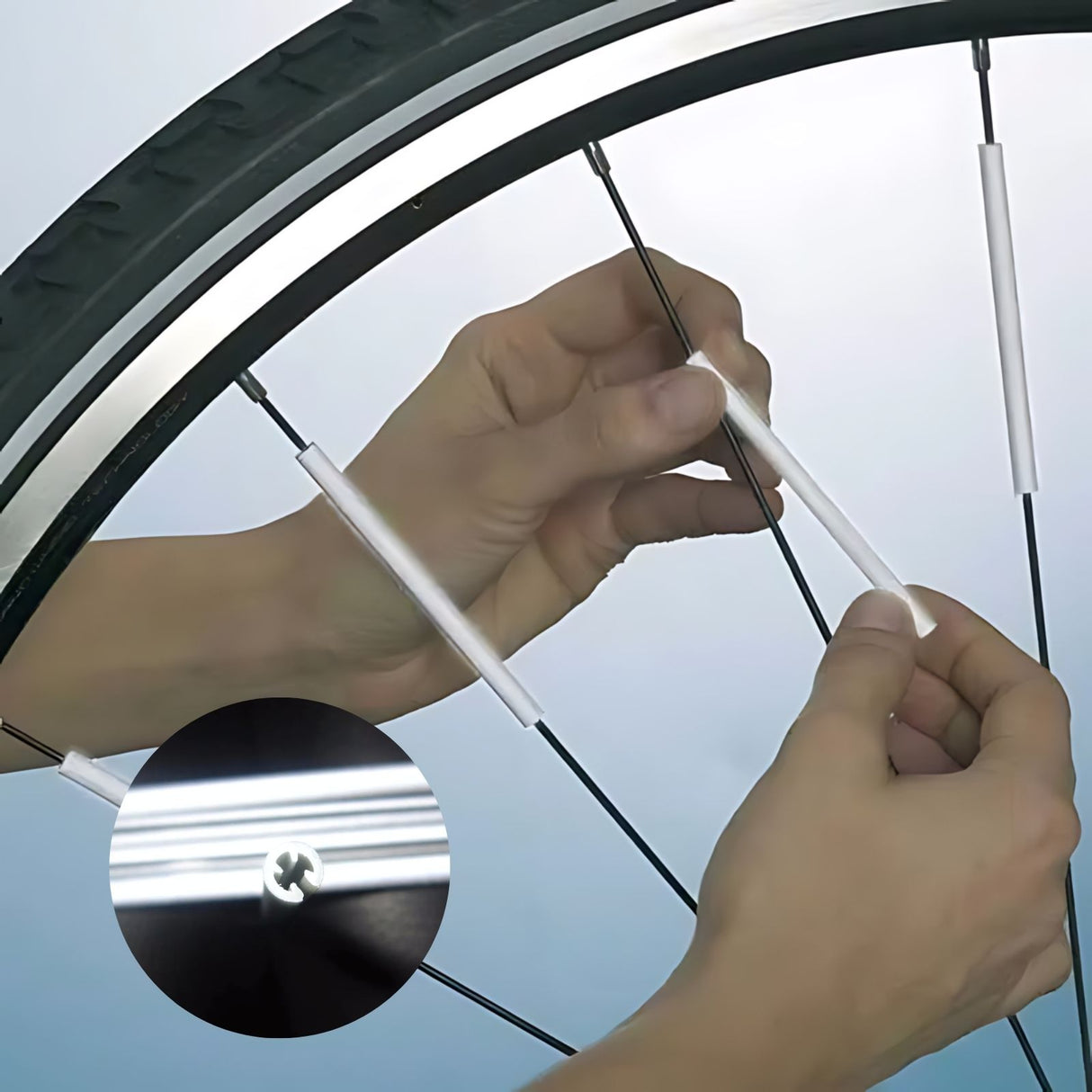 12-tlg. Set Velo-Speichenreflektoren Reflektierende Speichenclips