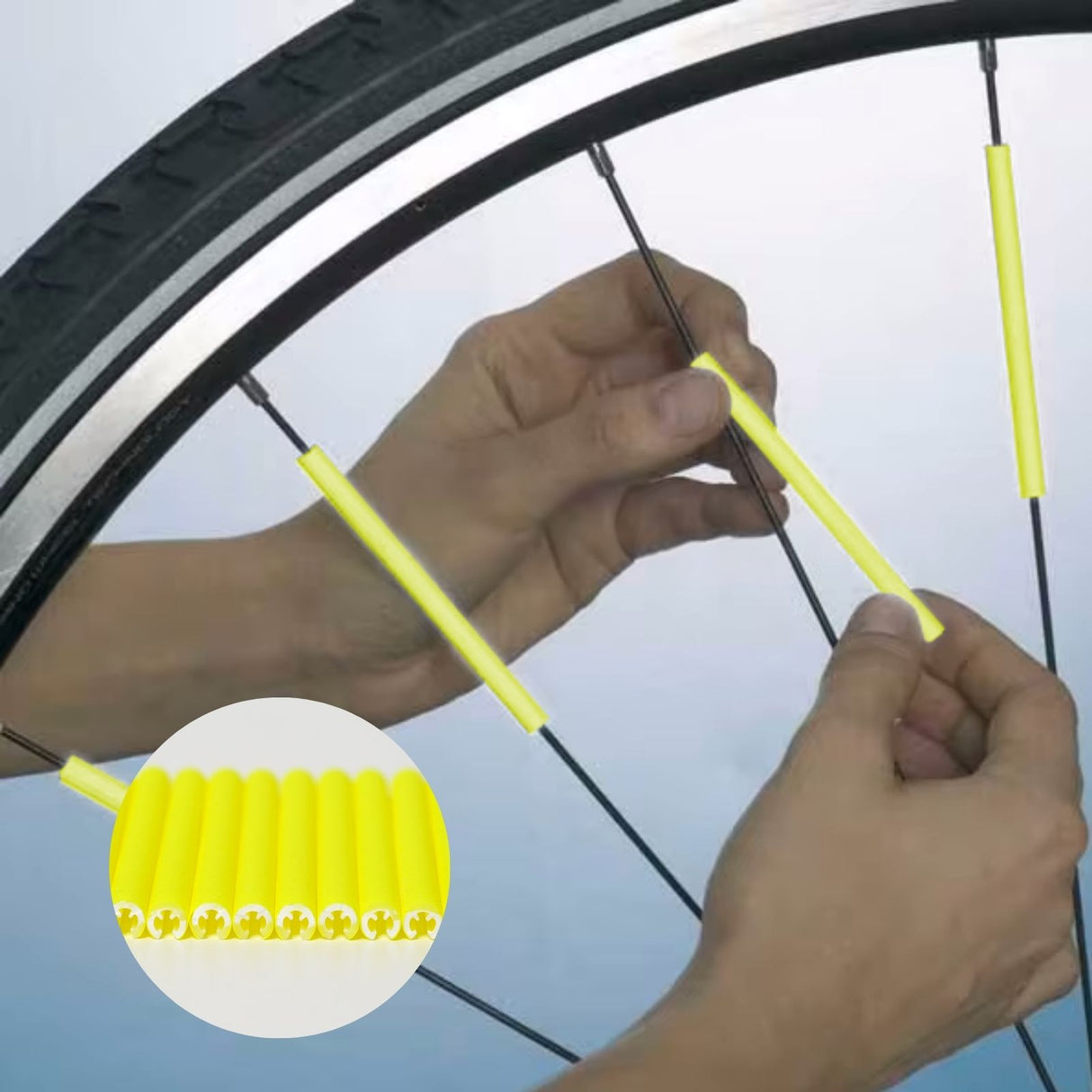 12-tlg. Set Velo-Speichenreflektoren Reflektierende Speichenclips