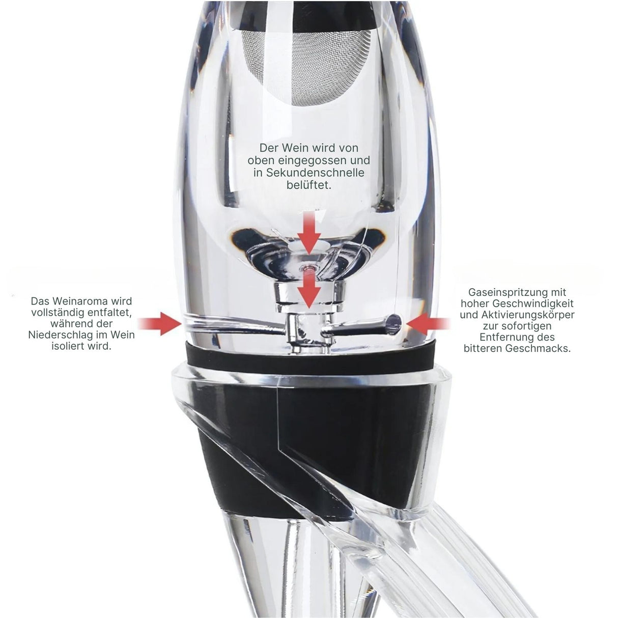 Magischer Weindekanter Weinbelüfter Rotwein Weisswein Dekantierer