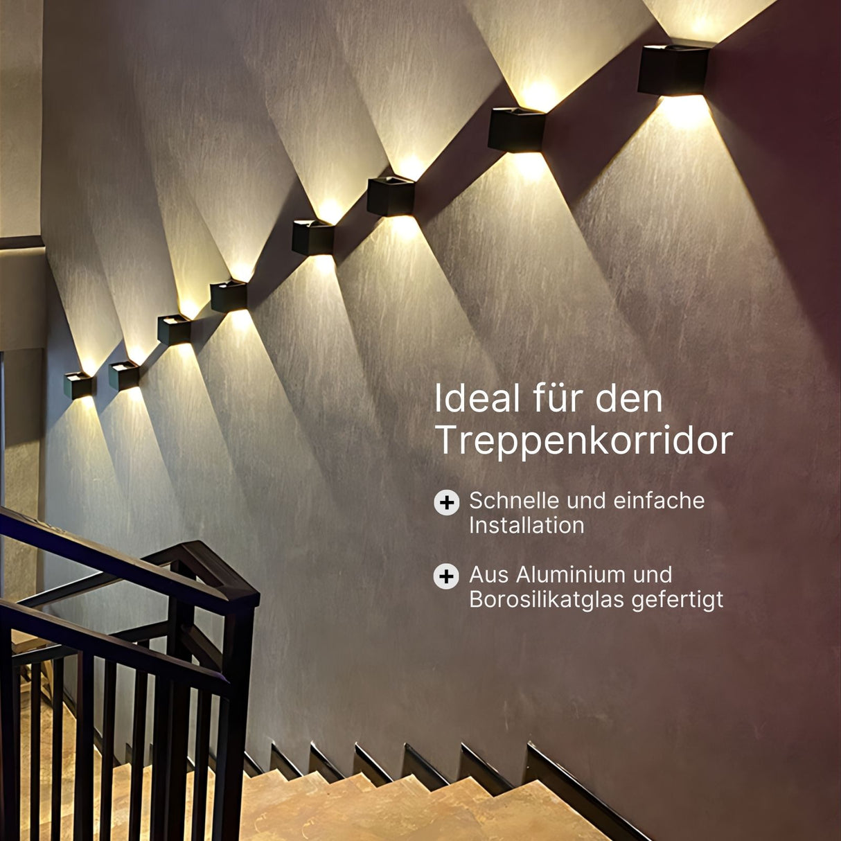 LED-Wandleuchte Wandlampe Up-Down-Wandleuchte Fassadenleuchte Wandstrahler