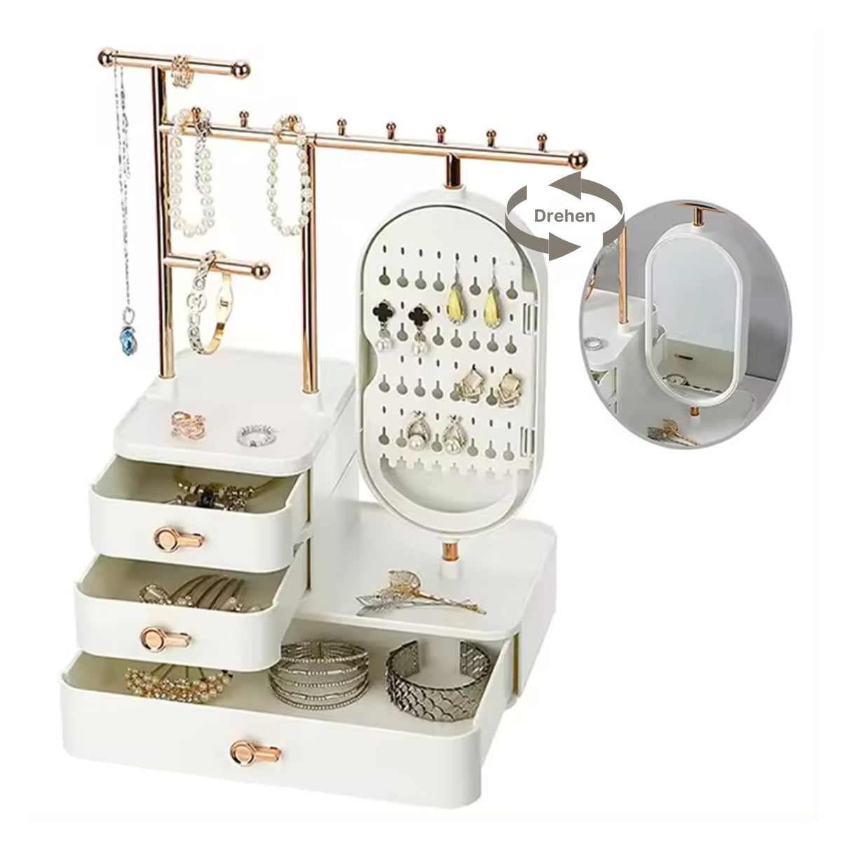 Schmuckhalter Schmuckständer Aufbewahrung für Ketten Armbänder Ohrringe