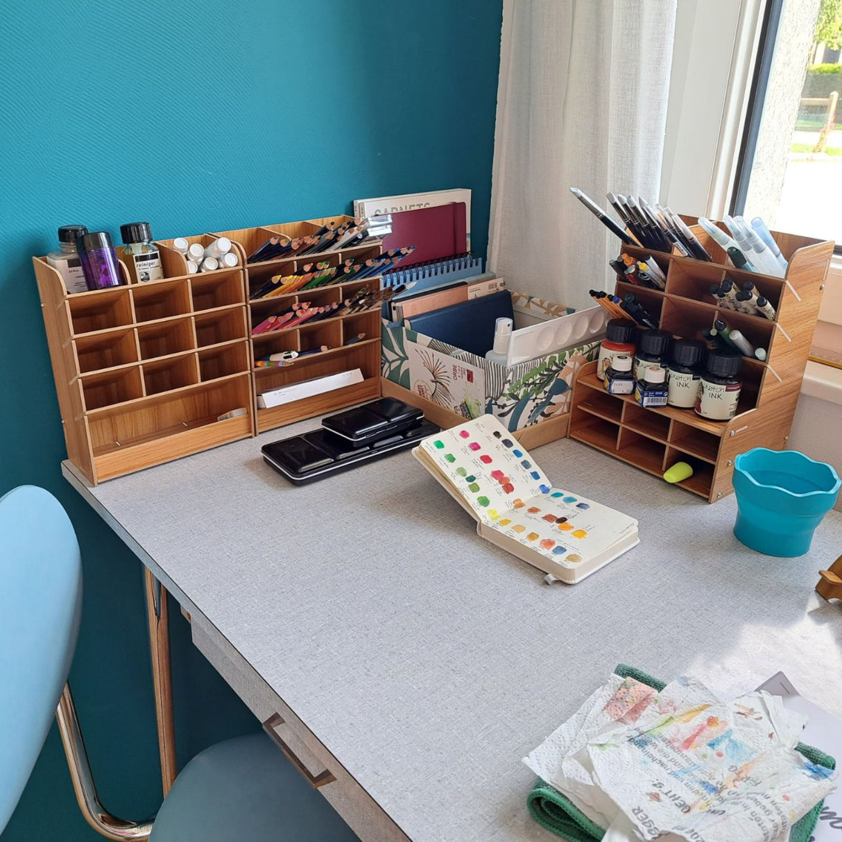 Stiftaufbewahrung Bürotisch-Stifthalter Stiftebox Schreibtisch-Organizer Pen Desk-Organizer