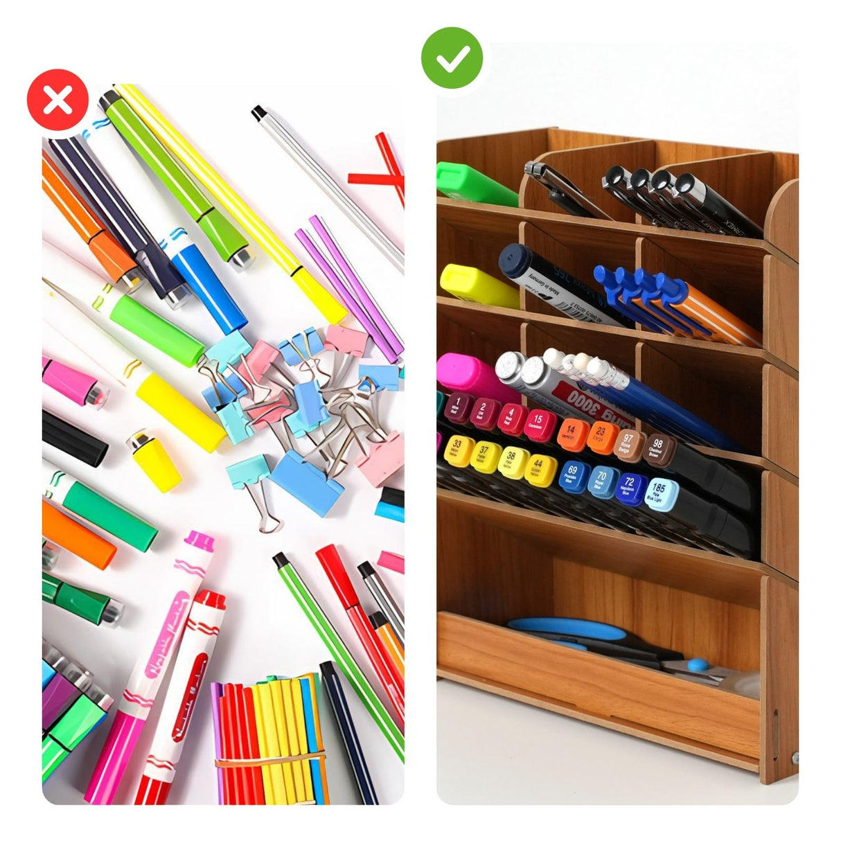 Schreibtisch-Organizer Stiftaufbewahrung Pen Desk-Organizer Bürotisch-Stifthalter Stiftebox