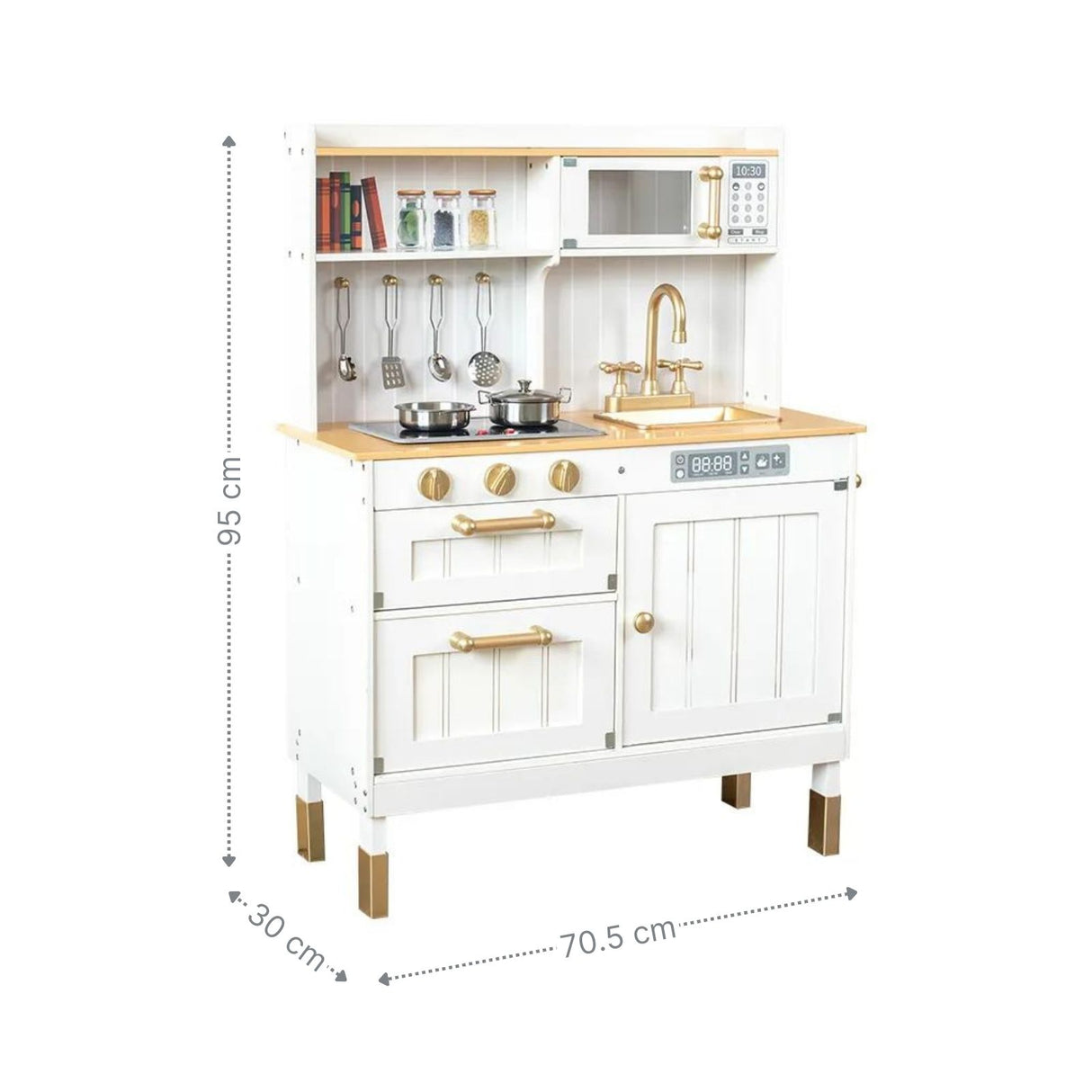 Spielzeugküche aus Holz mit Zubehör Kinderspielzeug Holzspielküche Kinderküche