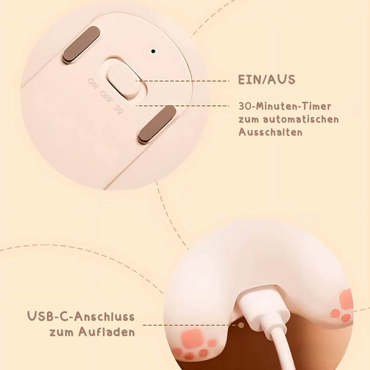 LED-Kaninchen-Nachtlicht Kinder-Nachttischlampe Tischleuchte Lampe Beleuchtung