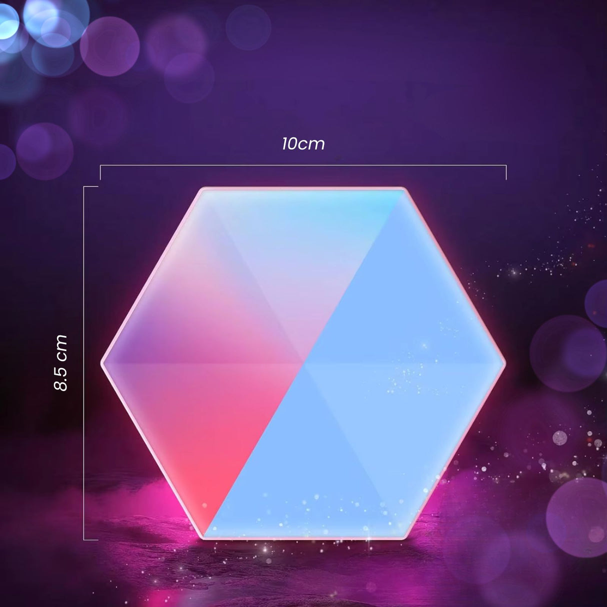 10er Set Smart LED RGBIC Hexagon-Leuchtplatten Lichtpaneele Wandleuchte