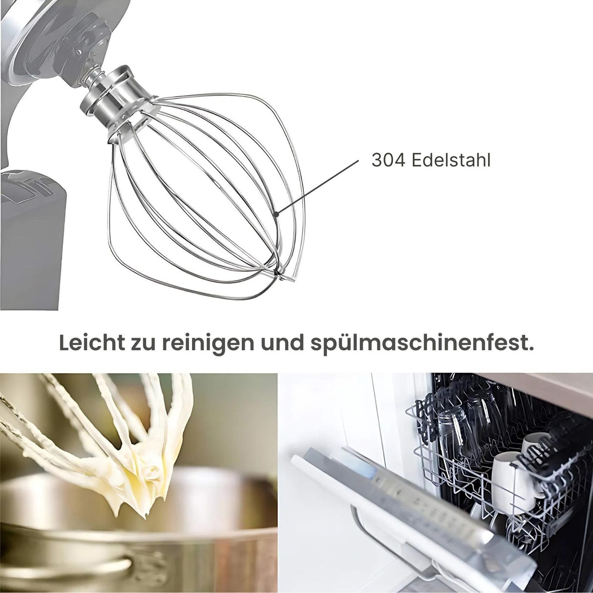 Alternativer Schneebesen K5AWW für KitchenAid Schwingbesen Rühraufsatz