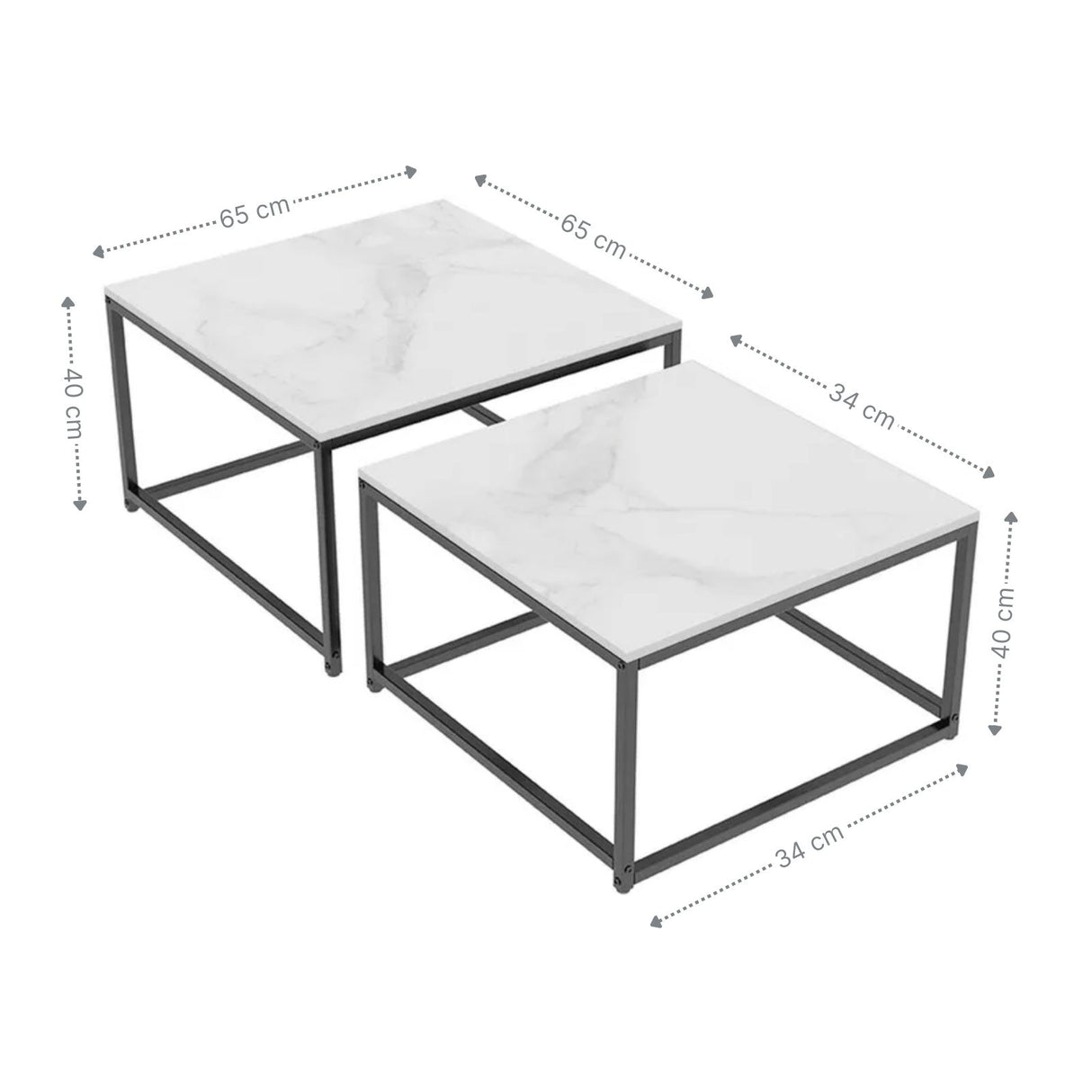 2er Set Couchtisch Wohnzimmertisch Beistelltisch Satztisch Kaffeetisch