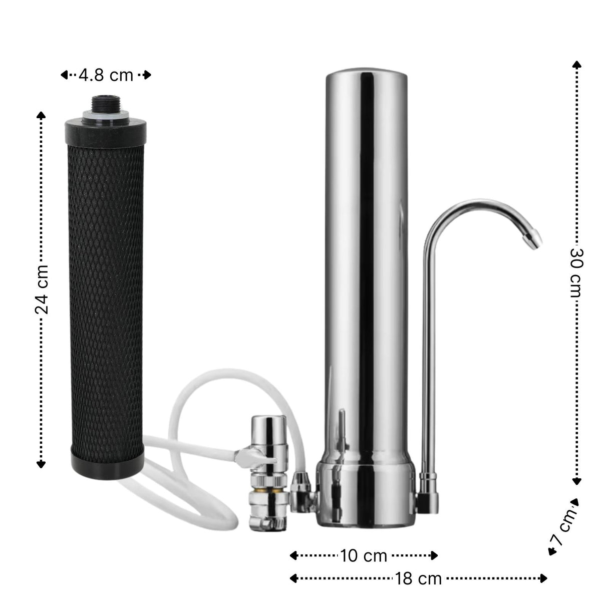 Stand-Wasserfilter Counter Top-Wasserfilter mit Aktivkohle-Filterkartusche