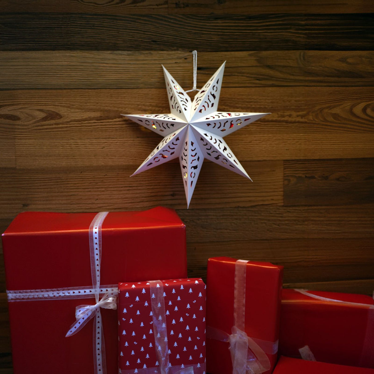 LED Weihnachtsstern Hanging Star Laterne Beleuchtung Leuchtstern Faltstern