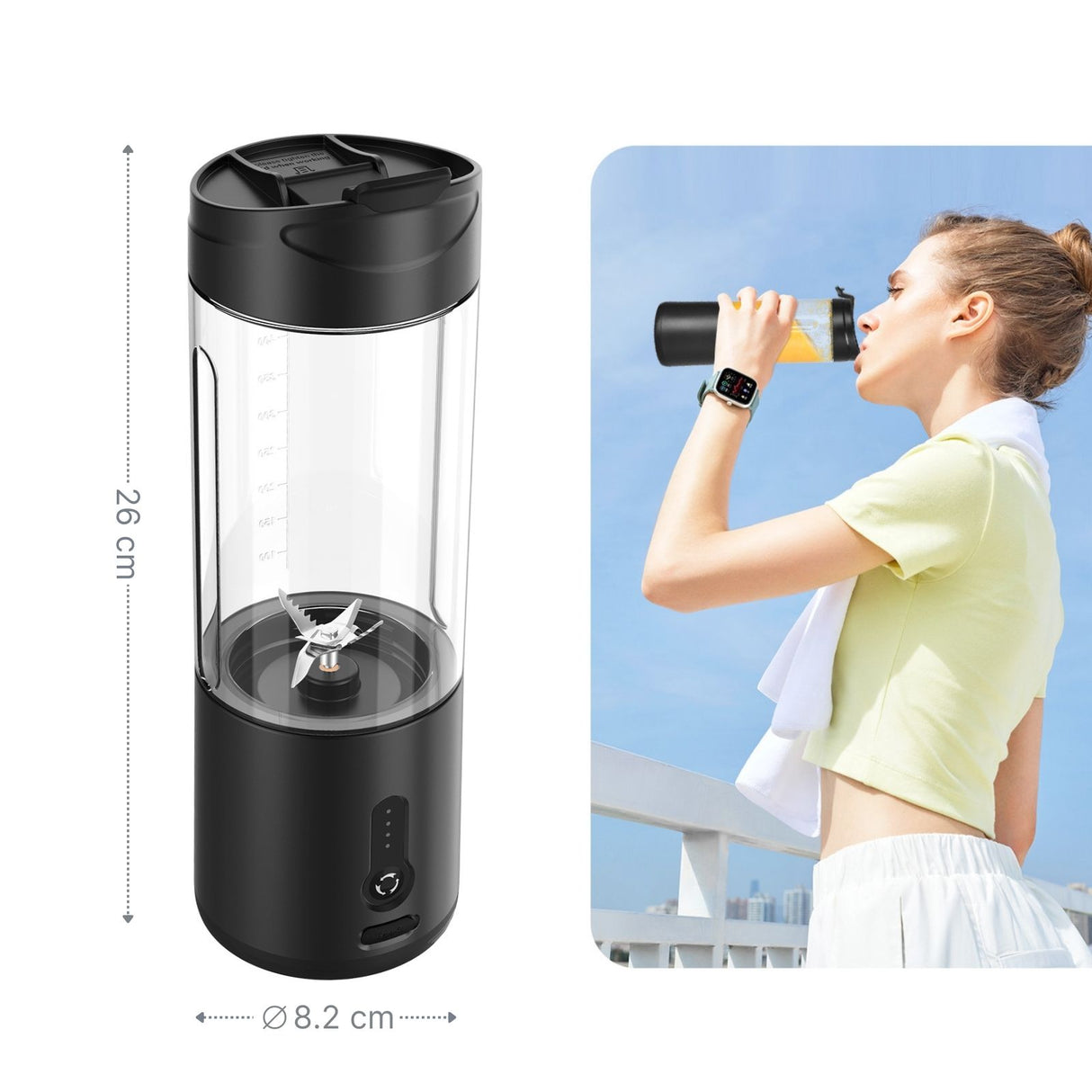 Portabler Mixer Entsafter Smoothie Maker Blender Standmixer Mixer To Go