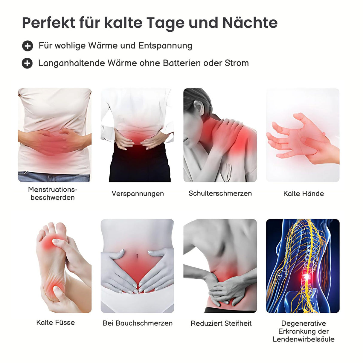 Wärmegürtel- und Wärmflaschen-Set Handwärmer Bauchwärmer Heizflasche