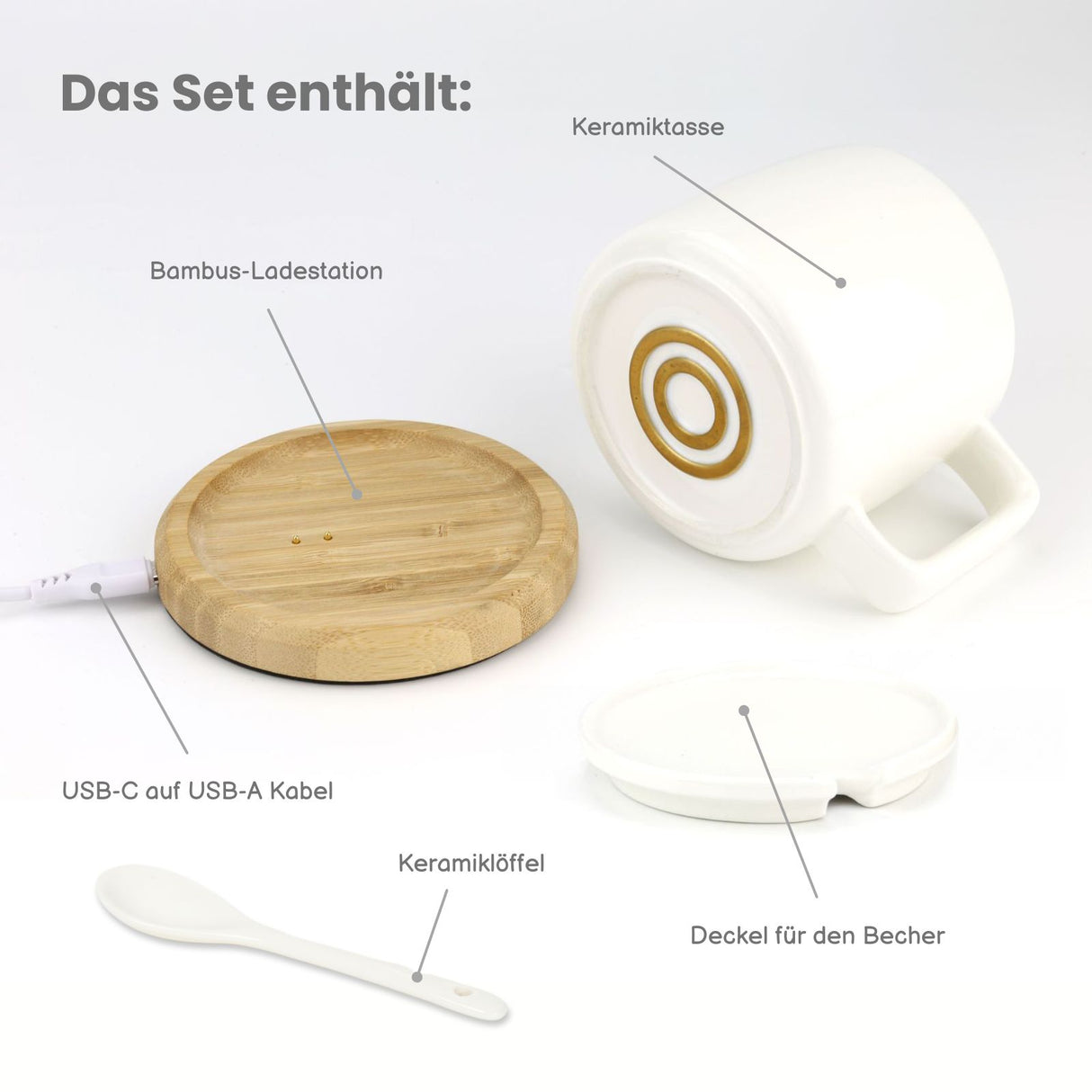 Wärmebecher USB-Thermobecher Heizbecher Becher USB-Kaffeebecher