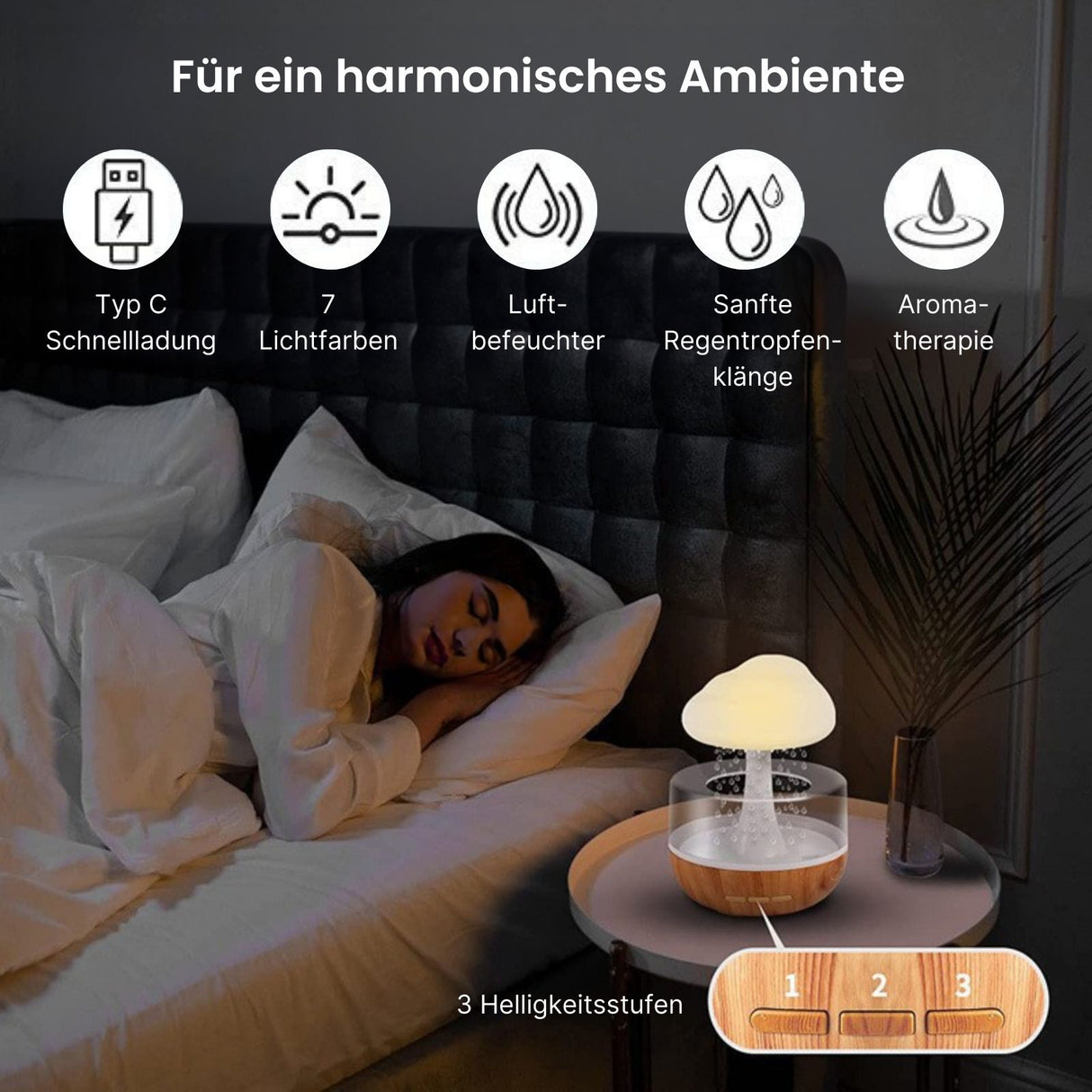 Öldiffusor Luftbefeuchter Raumduft Aroma Diffusor Nachtlicht Aromatherapie