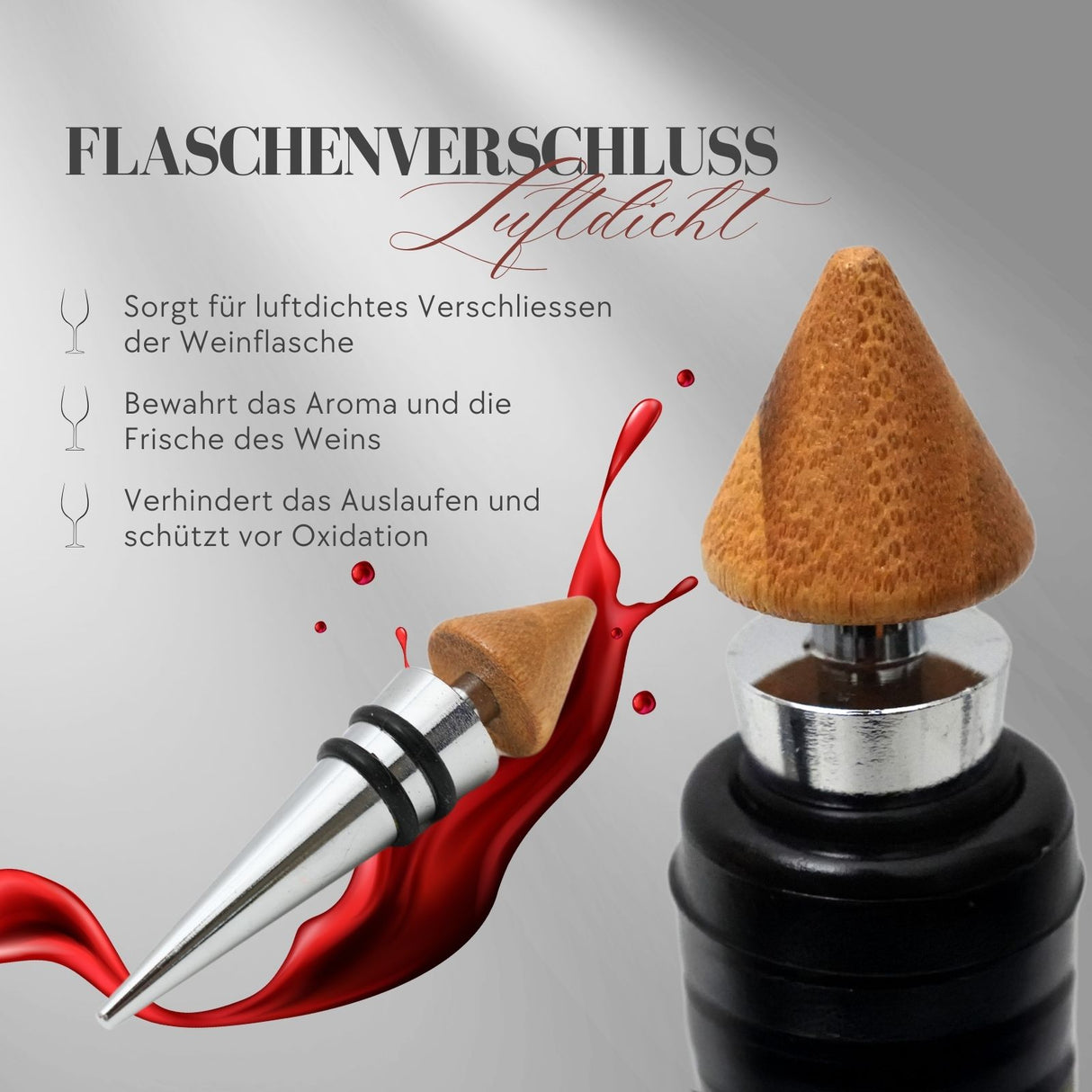 Flaschenöffner-Set Weinöffner Weinausgiesser Korkenzieher Weinstopper