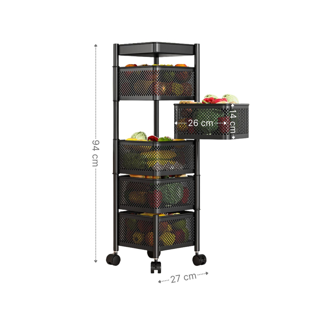 Servierwagen Küchenwagen Organizer Aufbewahrungsregal Rollwagen