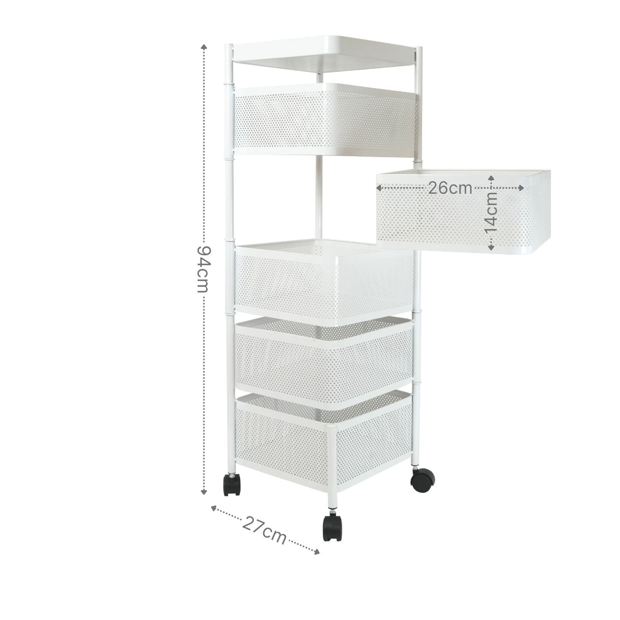 Rollwagen Servierwagen Küchenwagen Organizer Aufbewahrungsregal Aufbewahrungskorb