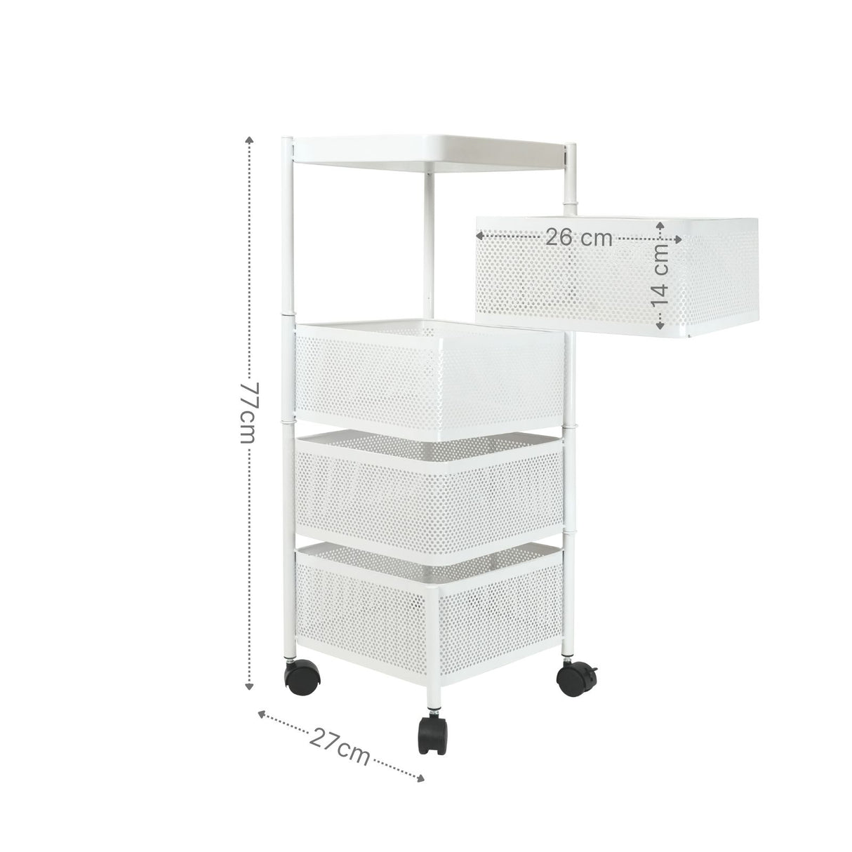 Küchenwagen Rollwagen Servierwagen Organizer Aufbewahrungsregal Aufbewahrungskorb