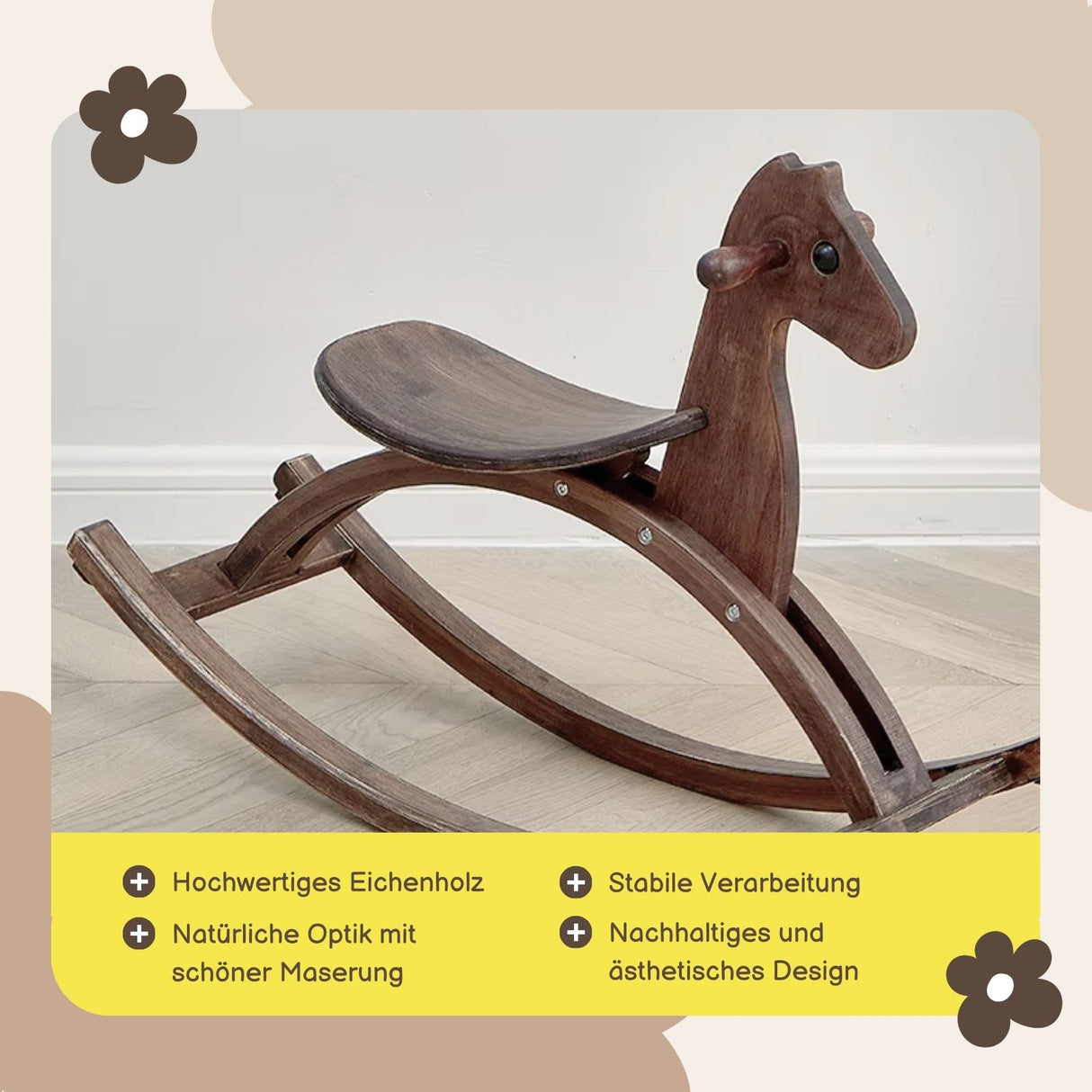 Spielzeugpferd Kinderspielzeug Schaukelpferd Holzpferd Holzspielzeug